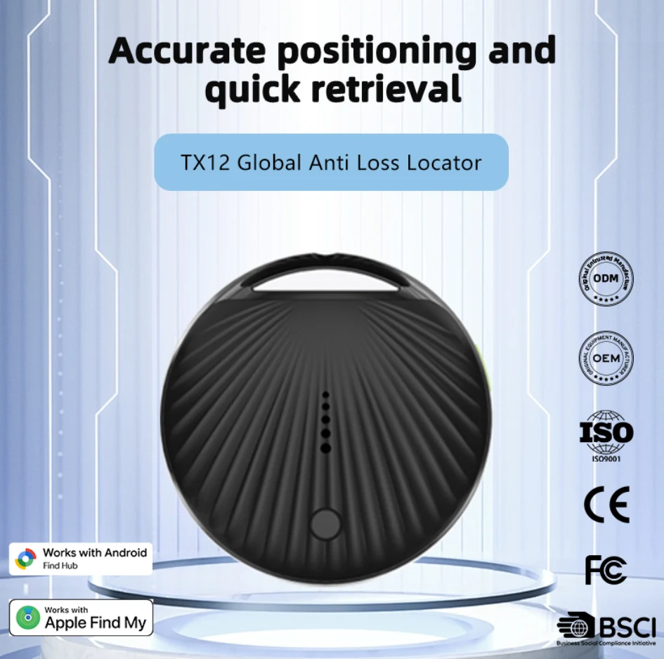 Pet tracker tag manufacturer AOIRV - round smart finder for pet collars